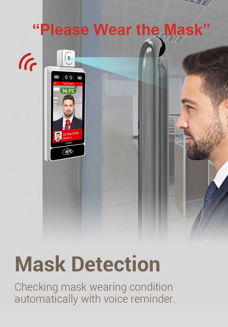 Checking mask wearing condition automatically Telpo TPS980T