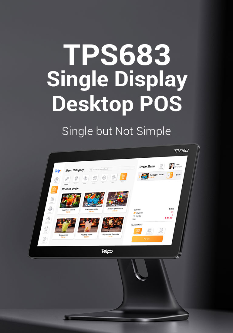 Telpo-TPS683-Single Display Desktop POS 