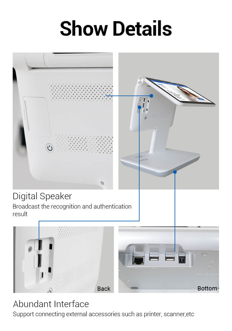 Details of Telpo D2 with Digital speaker, Heat Emission Hole, Abundant Interface