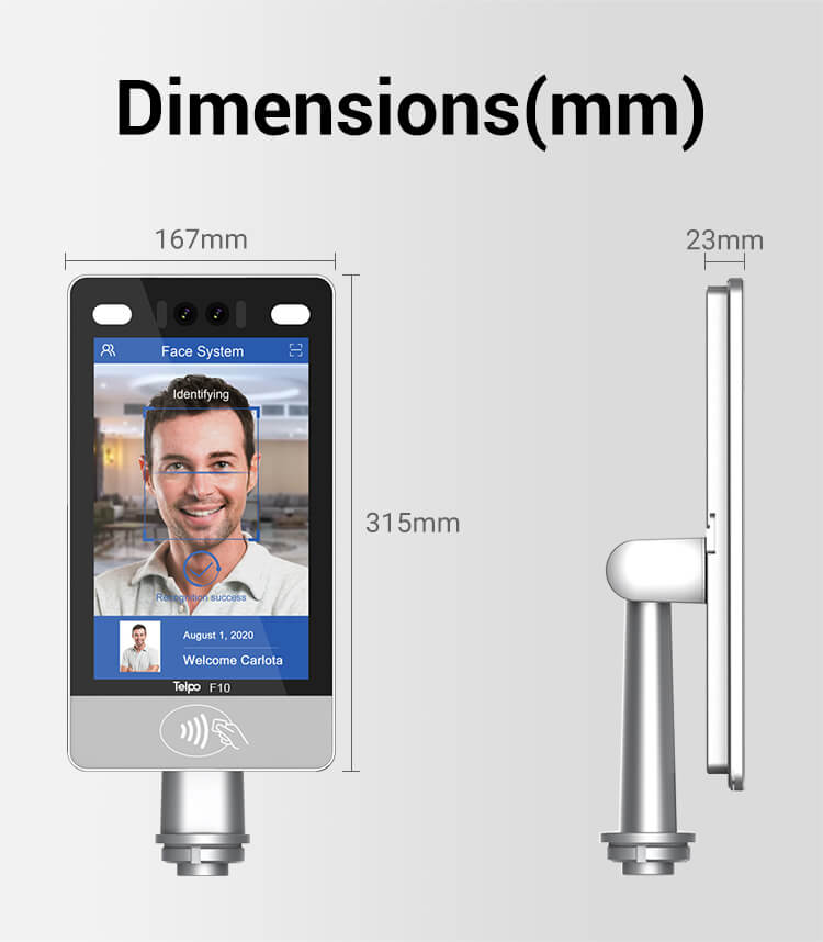 Sizes of Face Recognition machine