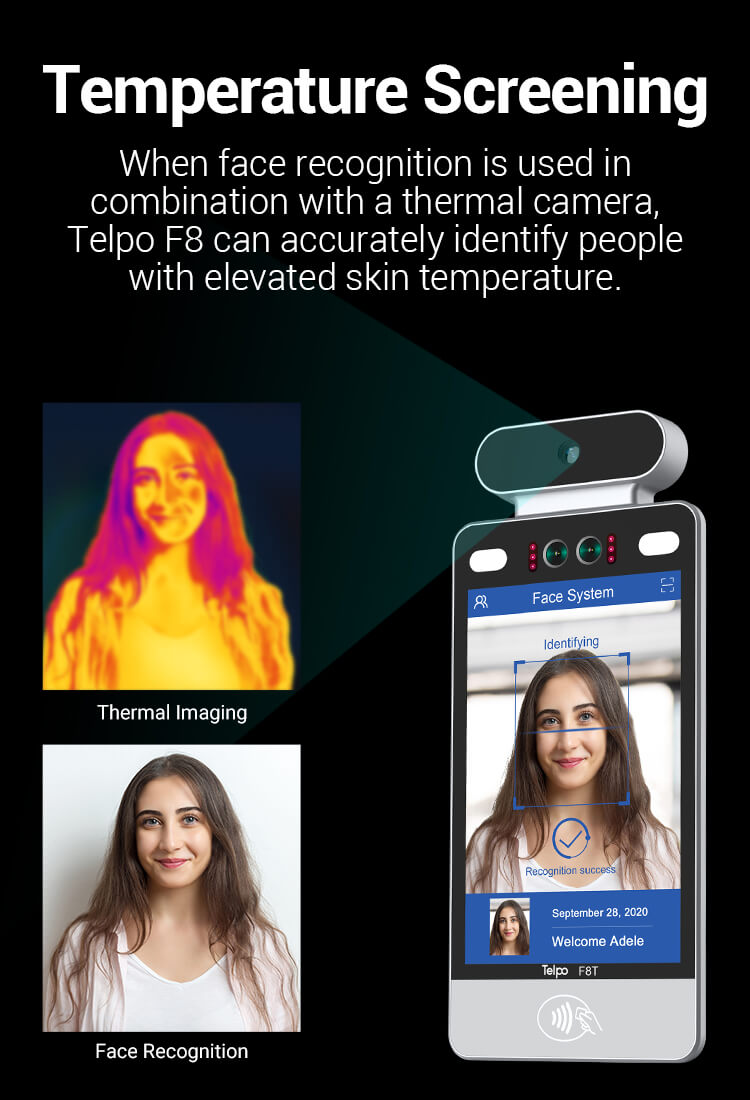 Temperature screening face recognition machine