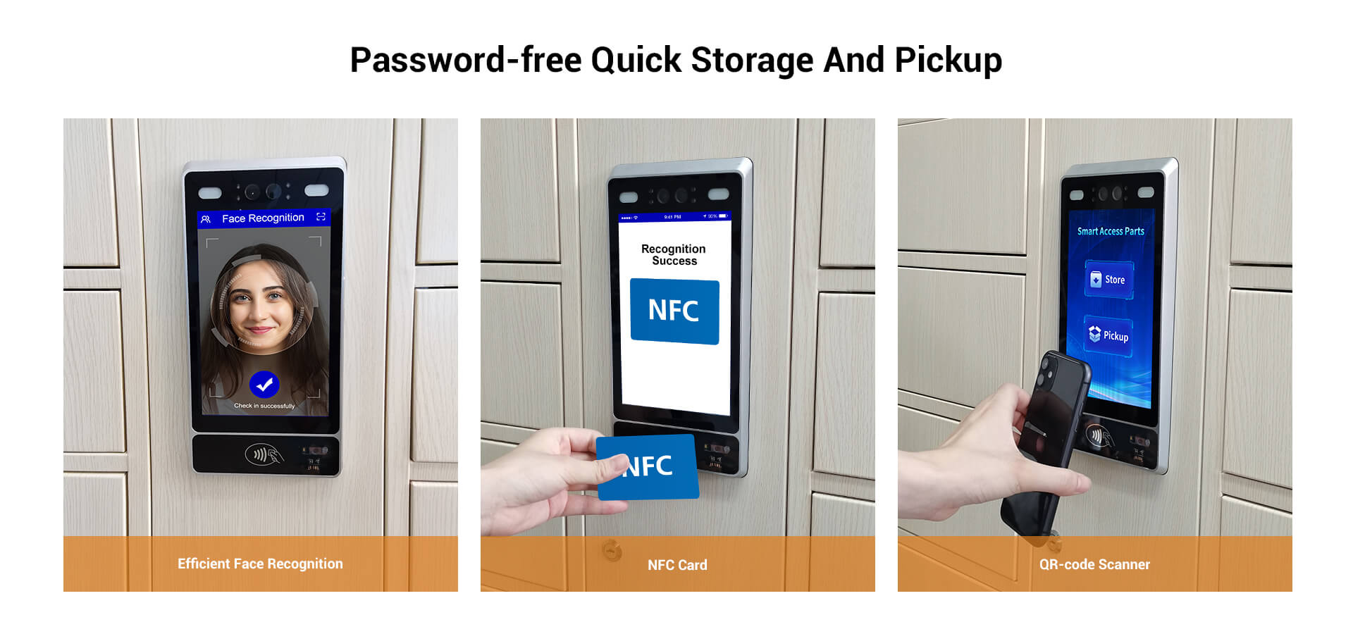face，fingerprint，qr-code, nfc card smart locker Telpo K41