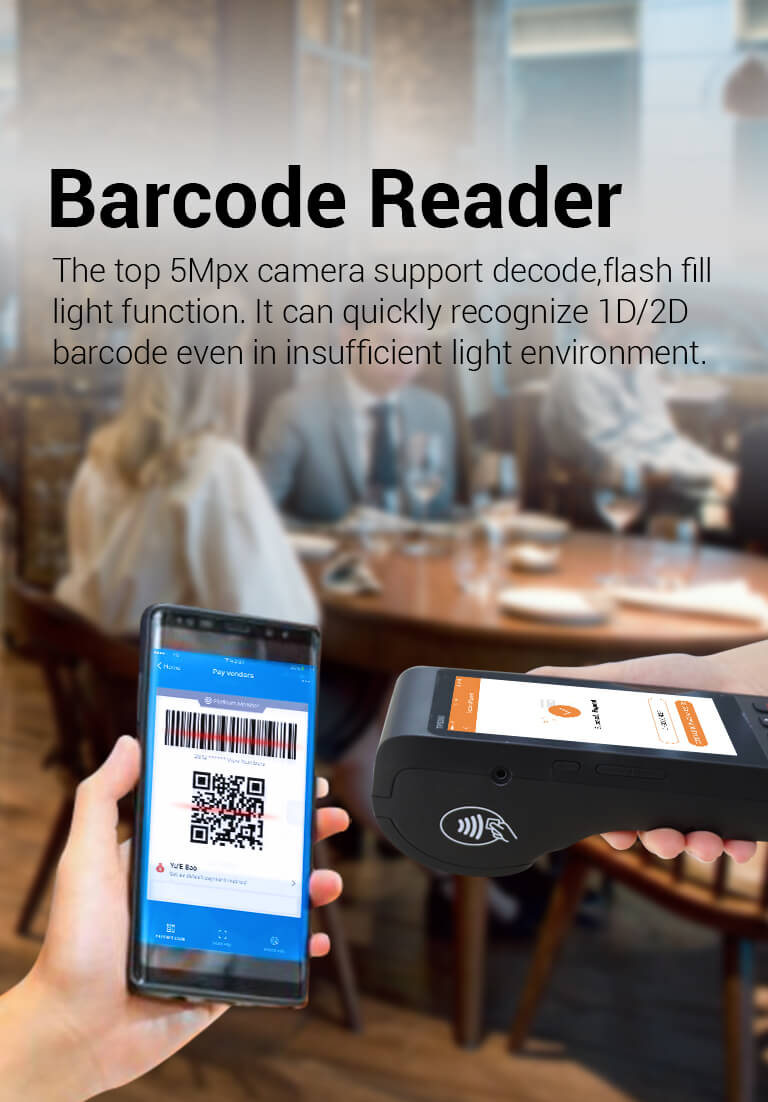 Handheld pos barcode scanner device