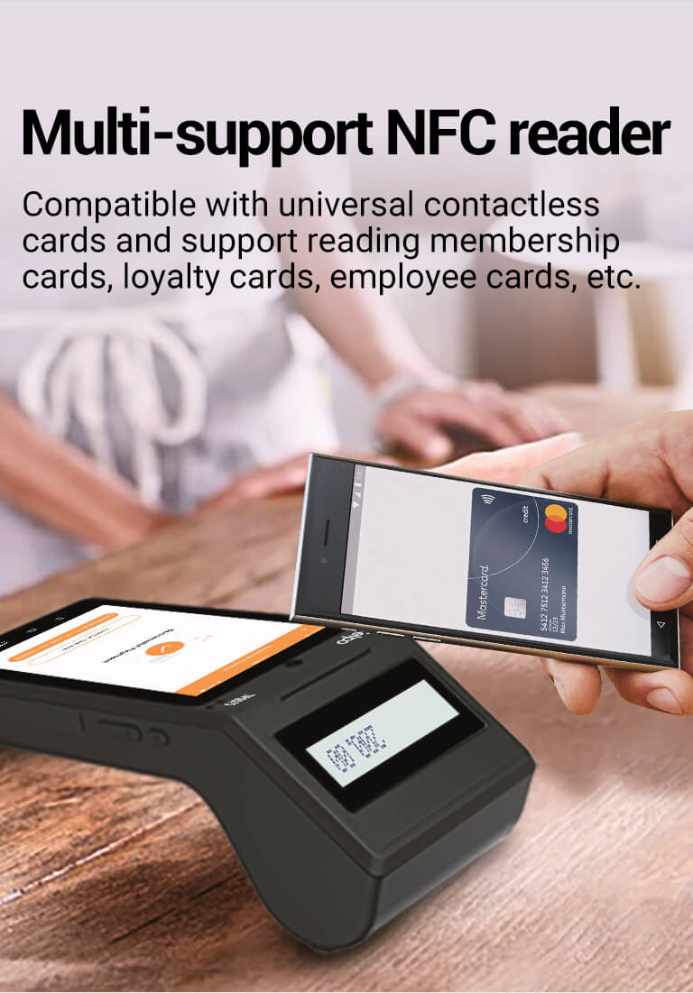 Fixed Contactless card reader POS device