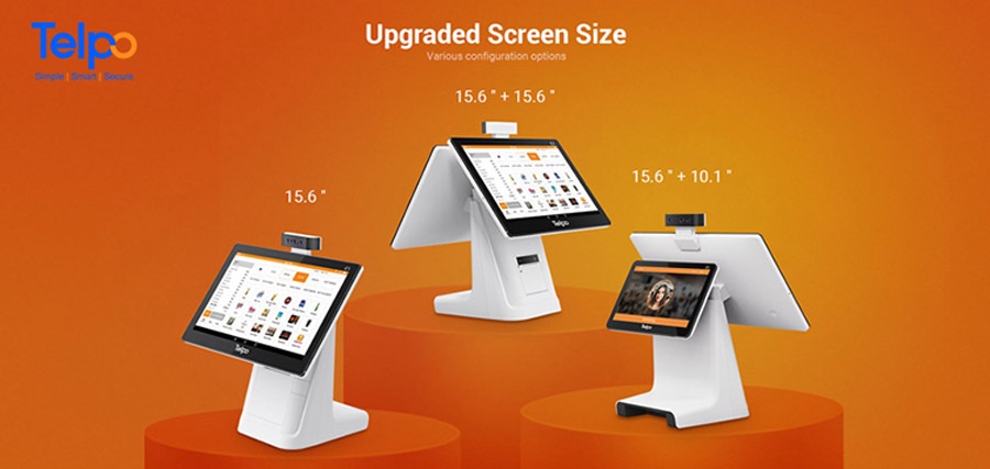 Single or Dual screen Touch POS telpo c1