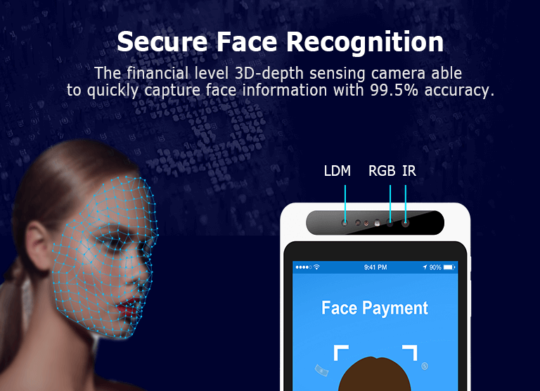 secure payment with face recognition camera Telpo C9