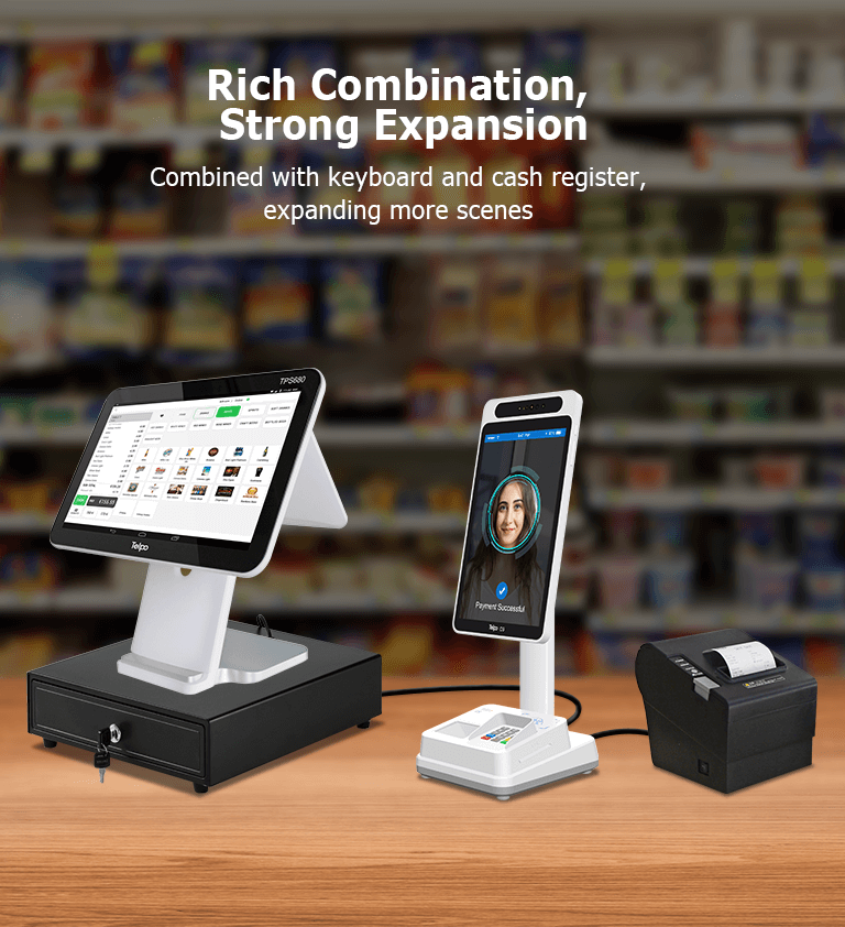 facial cash register device in retail Telpo C9