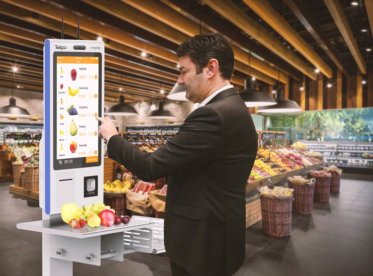 self-service kiosk for supermarket