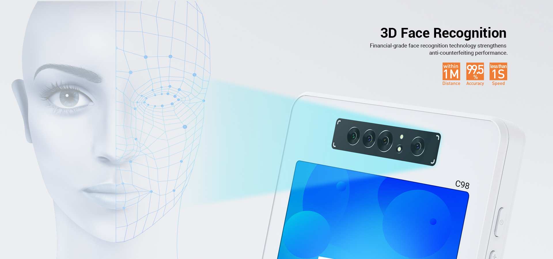 3D facial recognition terminal