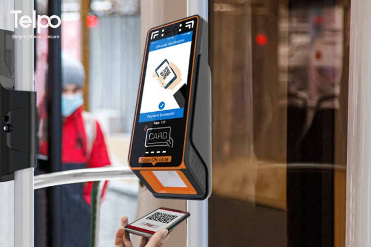 contactless payment terminal in bus