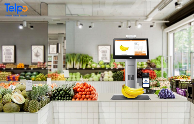  fruit shop cash register with scale