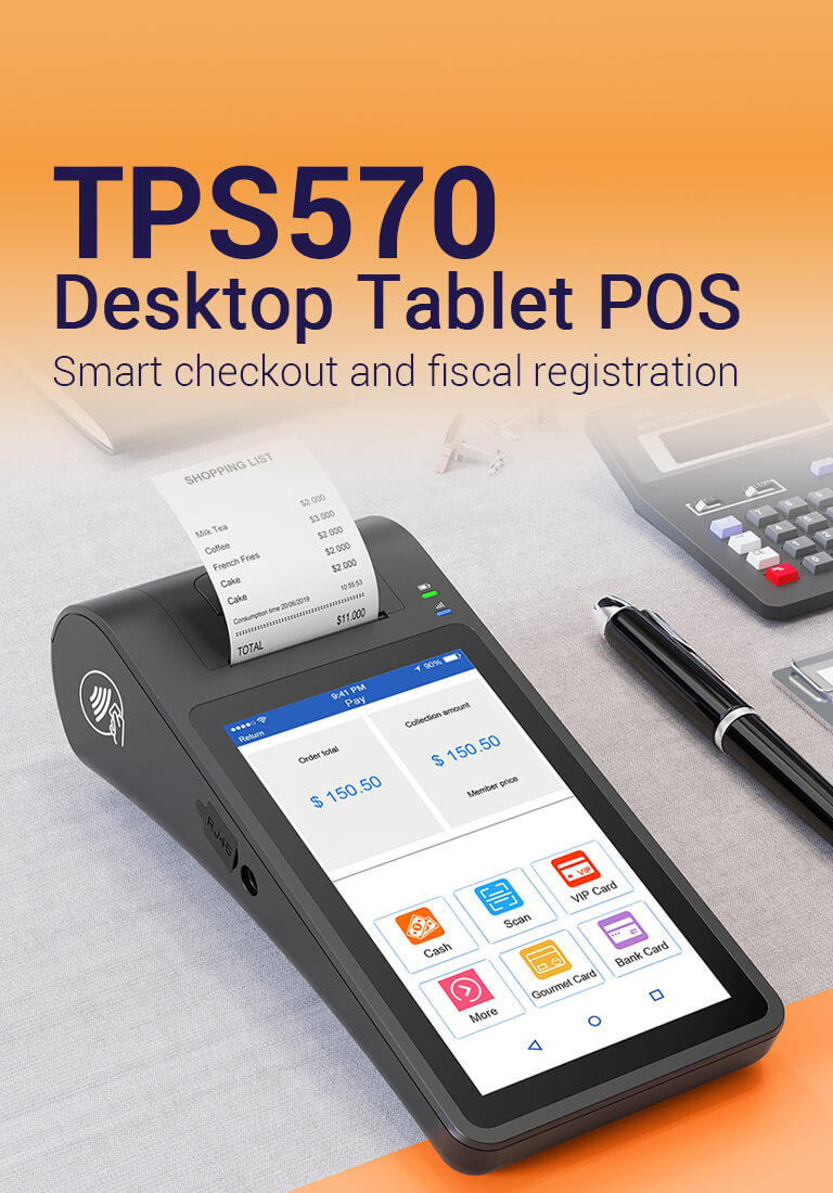 Android Desktop Pos | Tablet Pos | Telpo Tps570