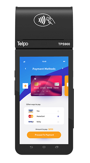 TPS900-Android Mobile Pos Machine with fingerprint