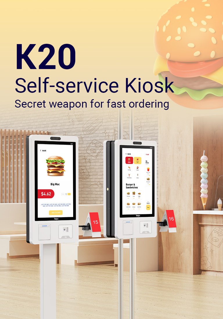 Telpo-K20-Self-Ordering Kiosk Machine