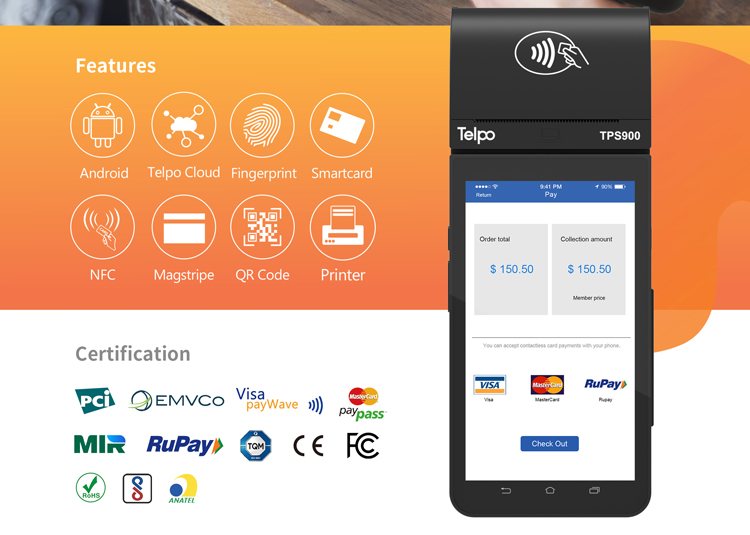 Payment POS machine TPS900 Payment POS machine TPS900