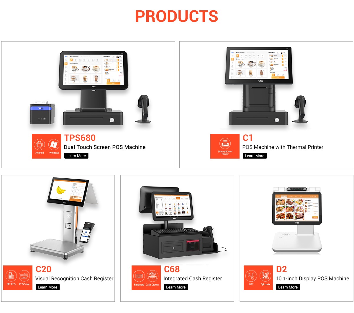 cash register selection