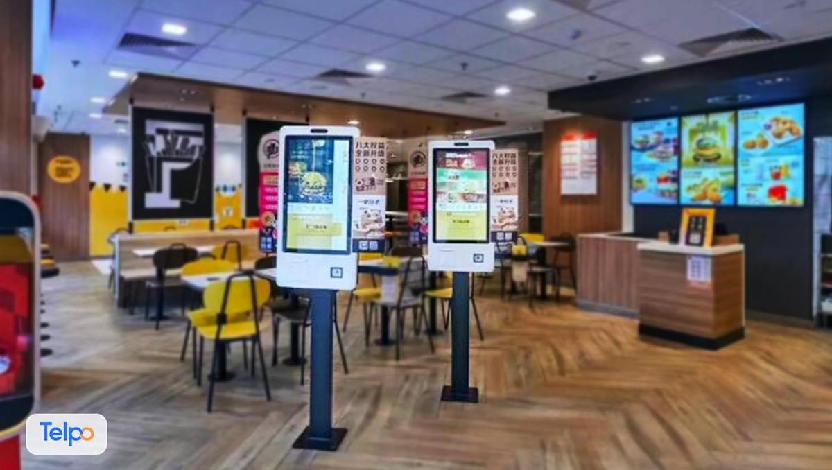 restauration rapide kiosque mcdonald