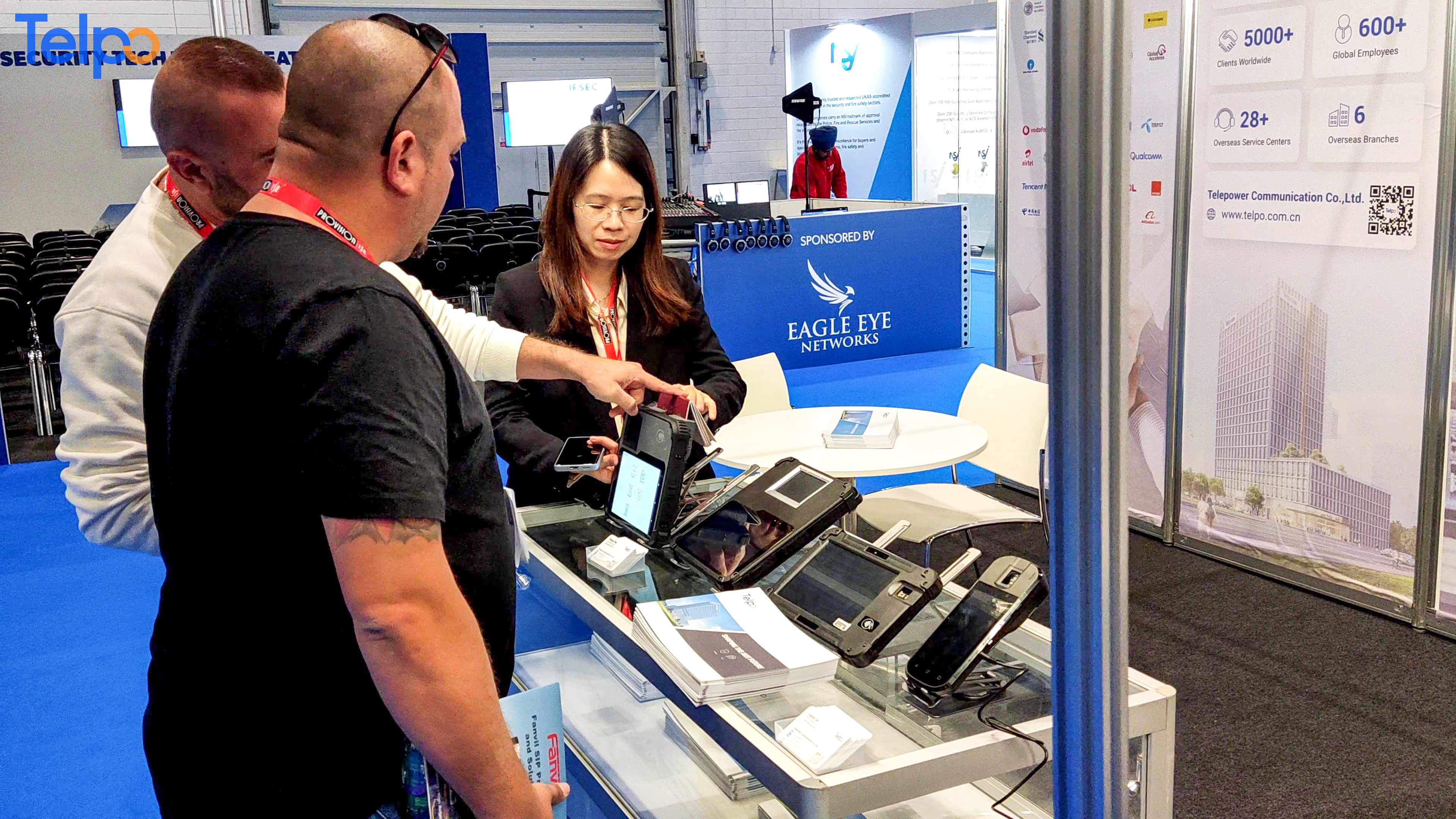 Telpo biometric tablet is displayed at IFSEC