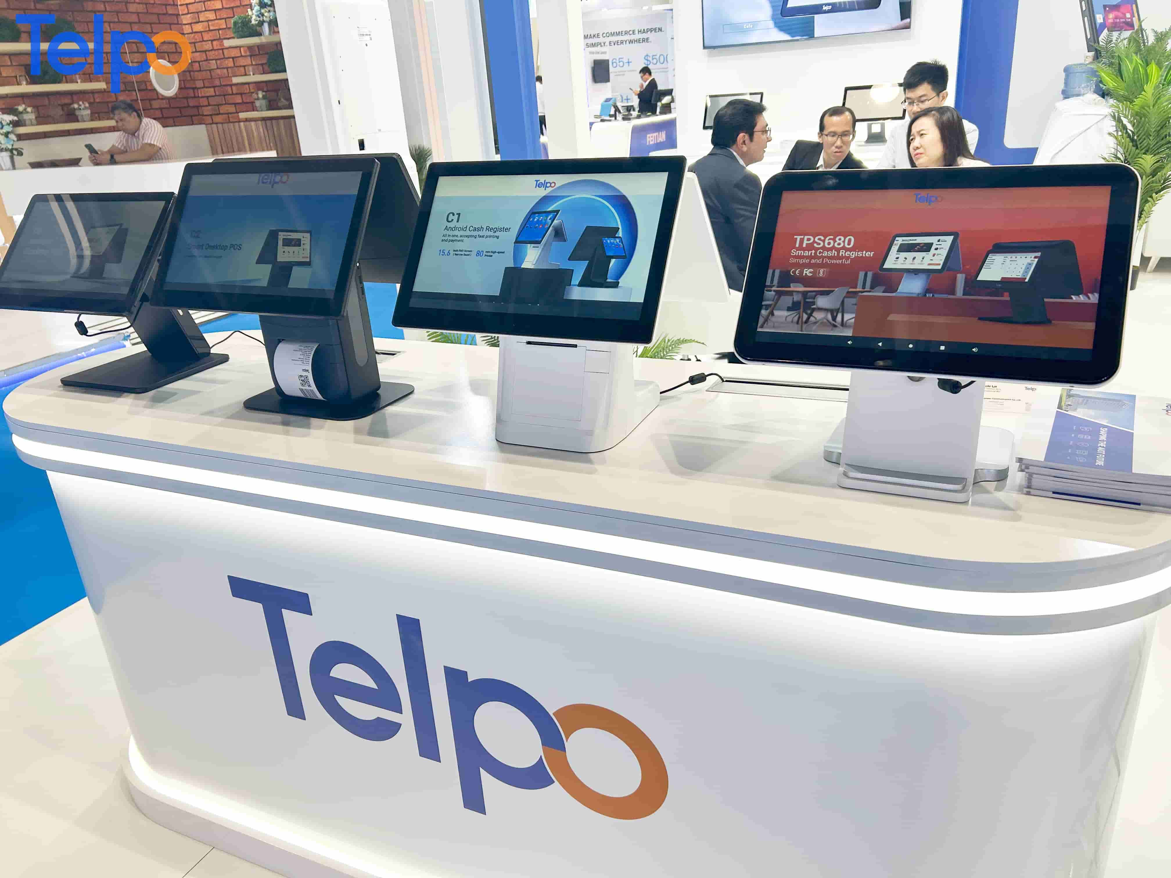 The Telpo smart cash register series at the exhibition