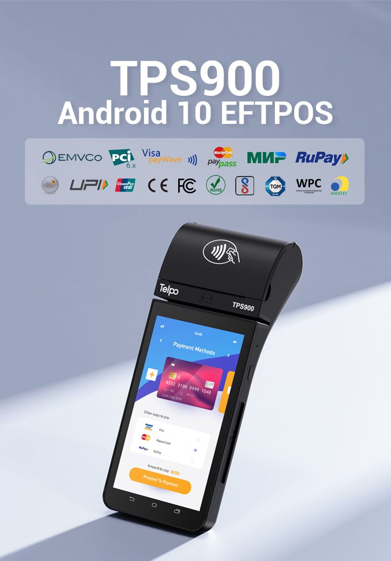 TPS900-smart pos Terminal Android 10