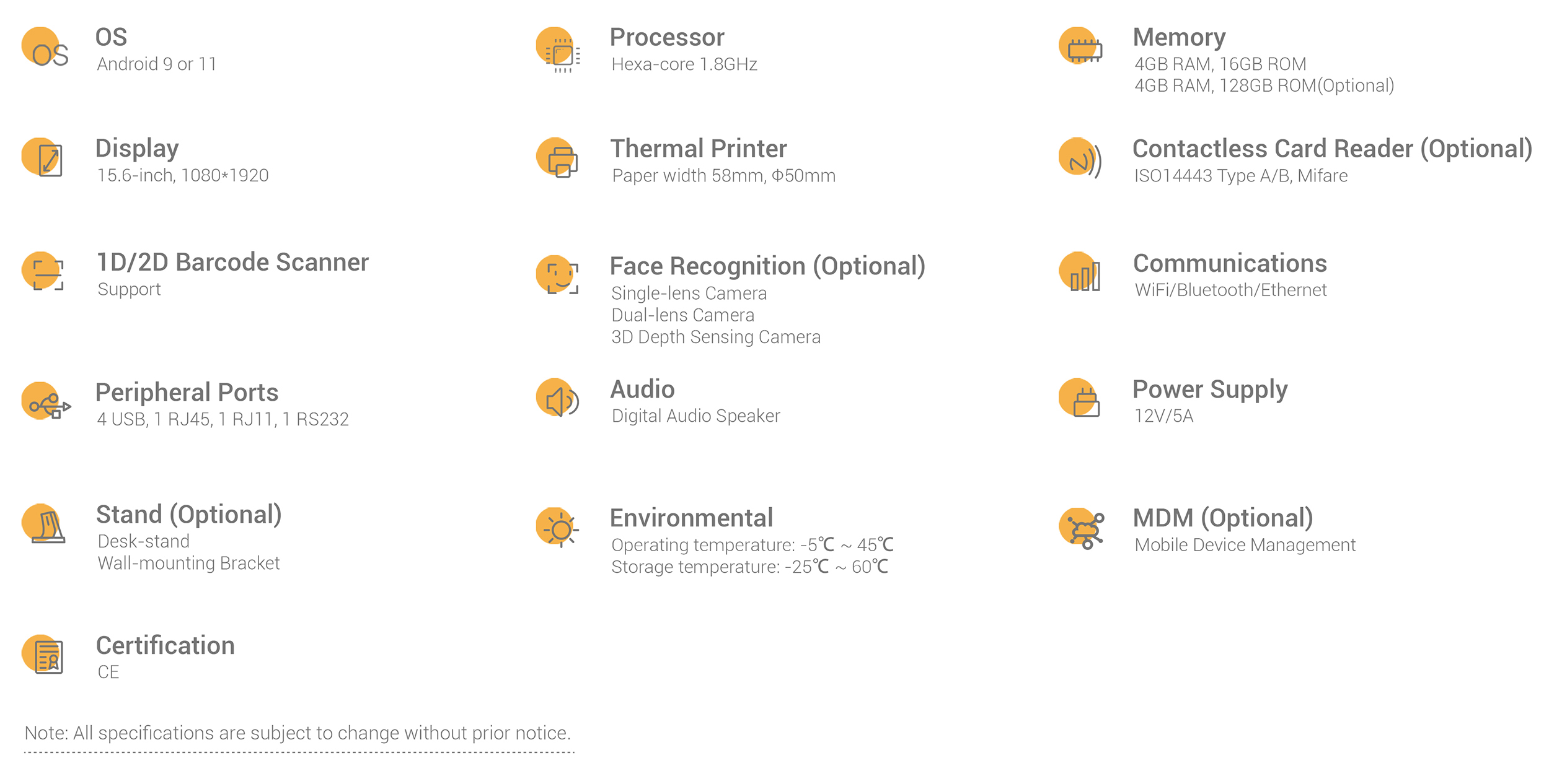 Telpo-K10-specification