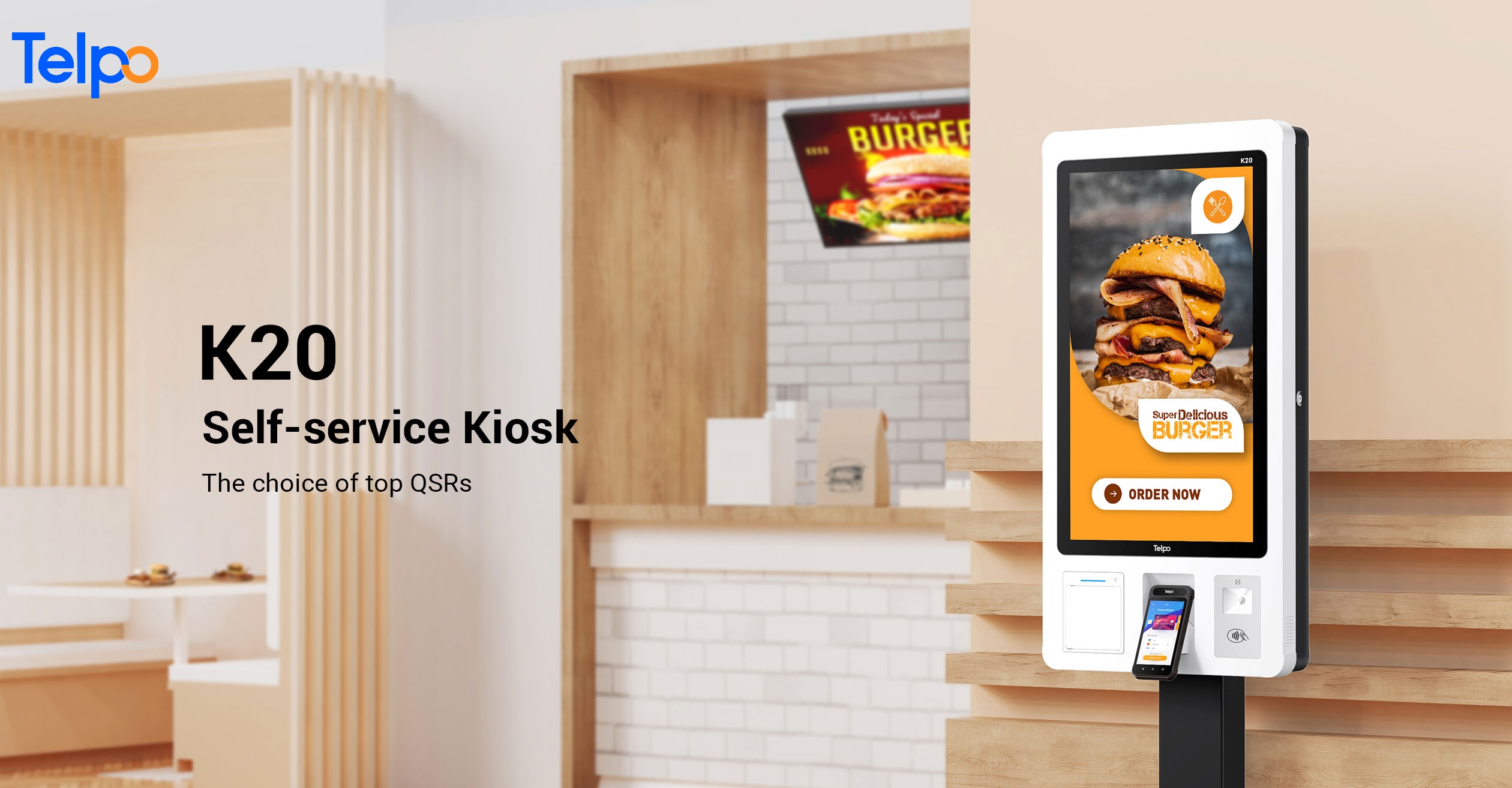 quick service restaurant self ordering kiosk