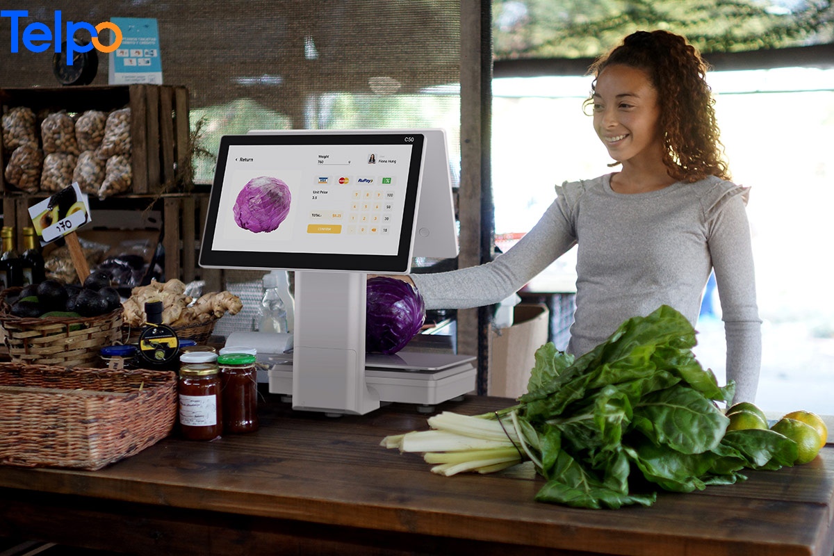 cash register with scale