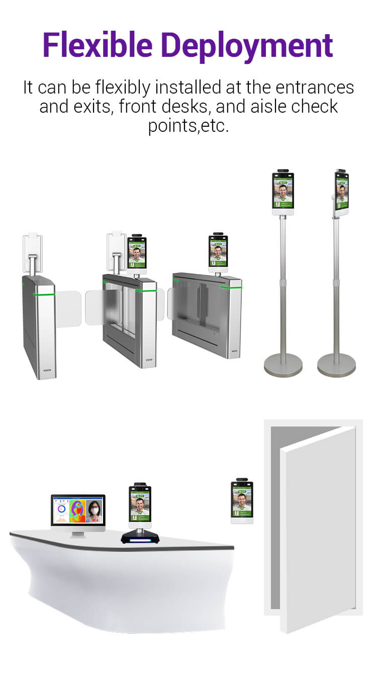 simple access control terminal with temperature screening