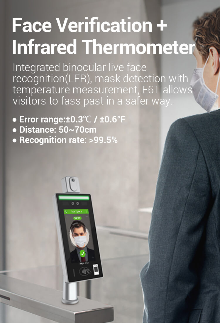 non-contact face verification infrared thermomether
