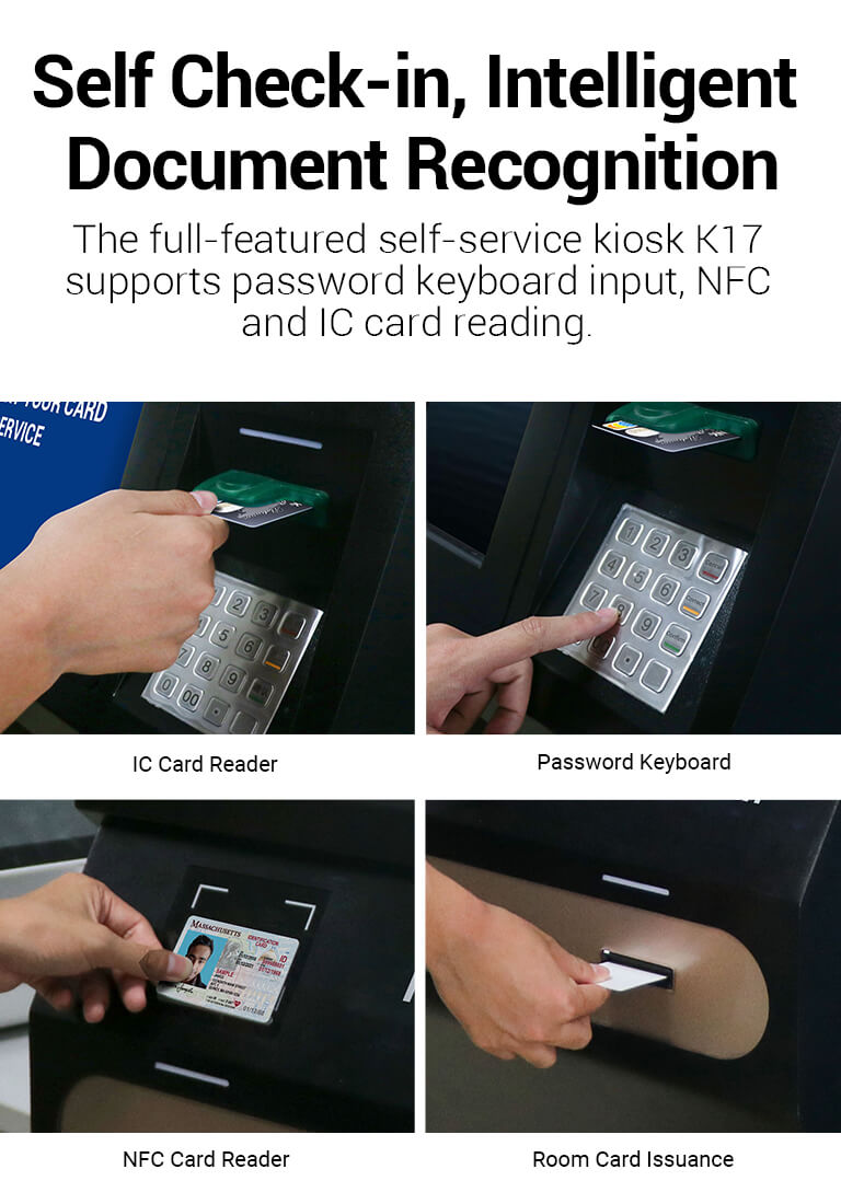 Self Check-in Kiosk Intelligent Document Recognition