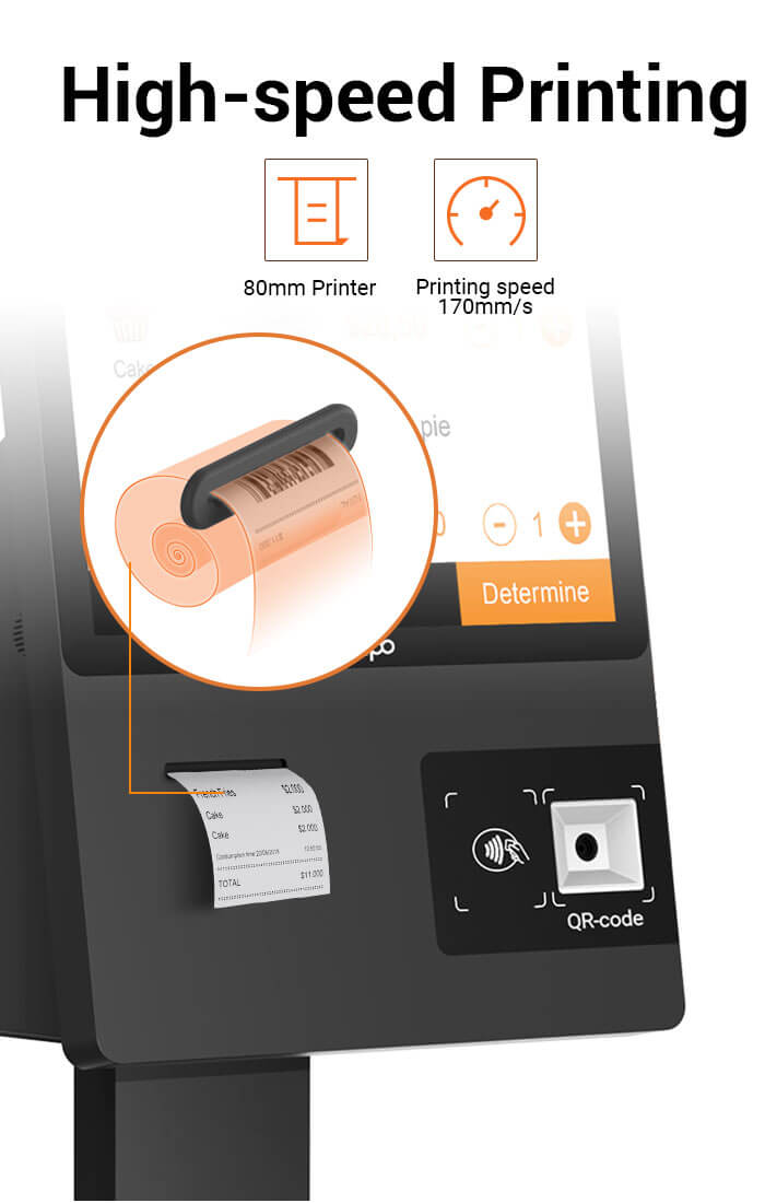 printer of self service kiosk machine