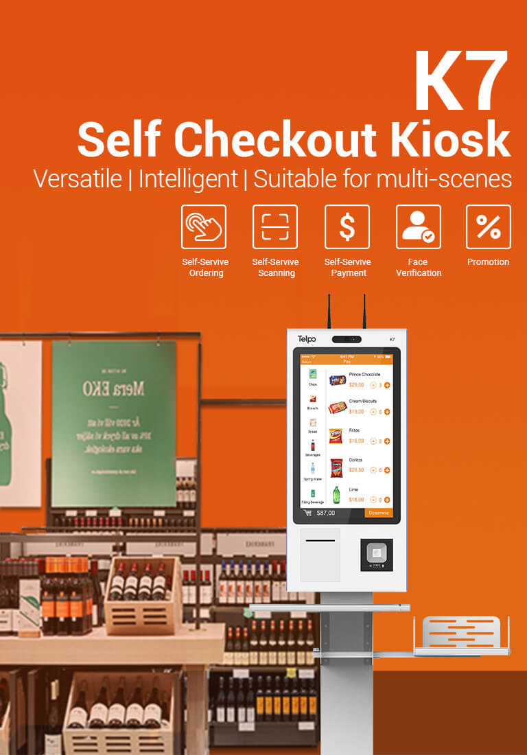 Telpo-K7-Self Checkout Kiosk