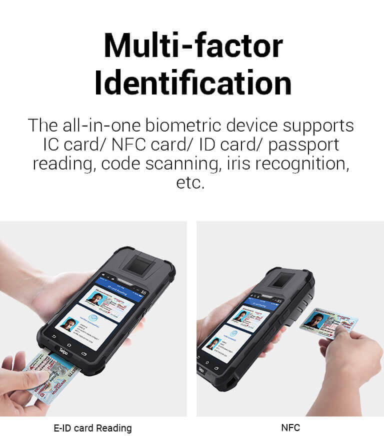 Rugged BIOMETRIC ID Scanner Terminal supports IC card/ NFC card/ ID card