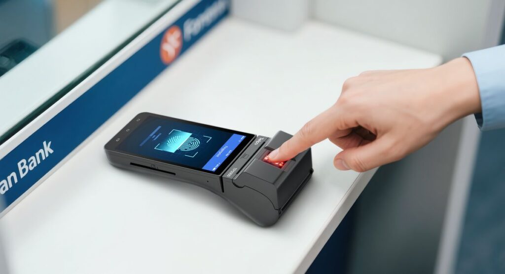 payment terminal with fingerprint reader