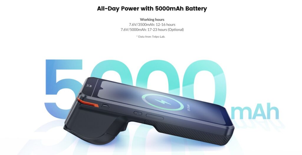 mobile card reader with battery