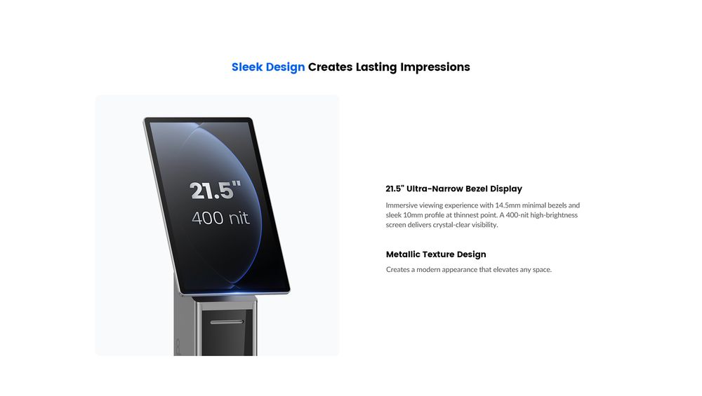 Touch screen kiosk