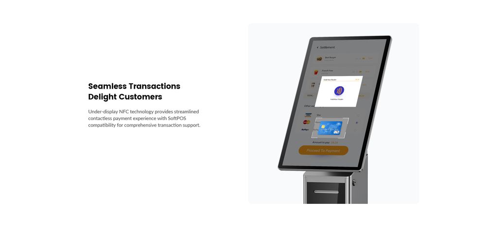 self pay kiosk with NFC reader
