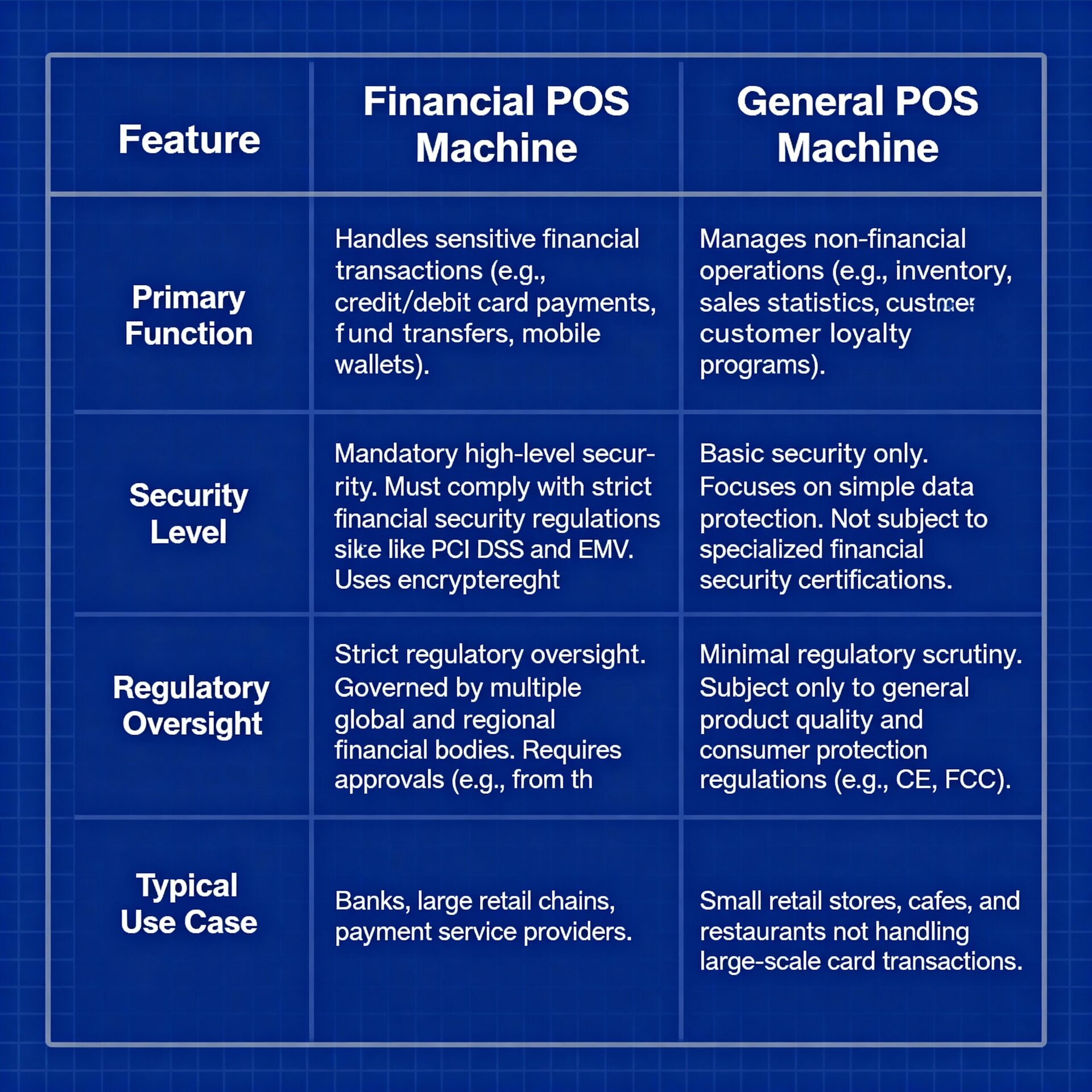 Financial Vs. General POS: Payment POS Machines Production & Provider Guide