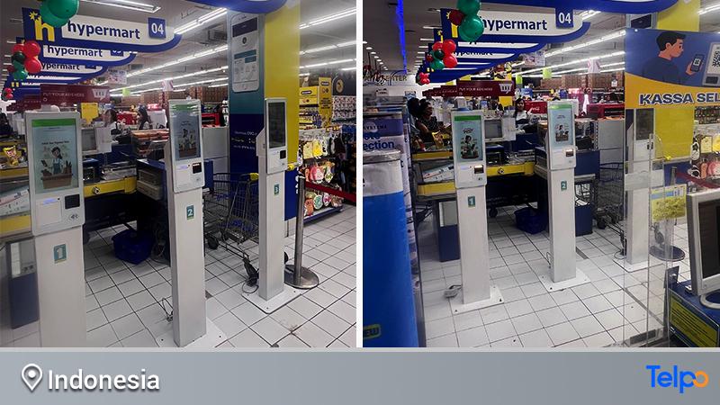 grocery store self checkout machines