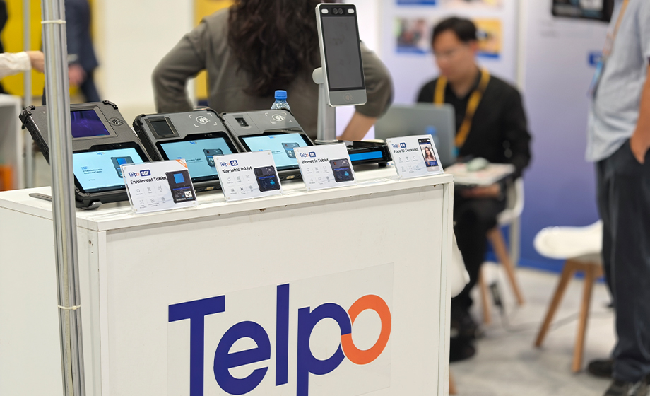Telpo S8 and S8F biometric enrollment tablets on display at ID4Africa 2026 for national ID and government programs