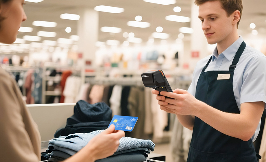 Telpo-P9-nfc-payment-machine-processing-contactless-transaction-in-retail-environment